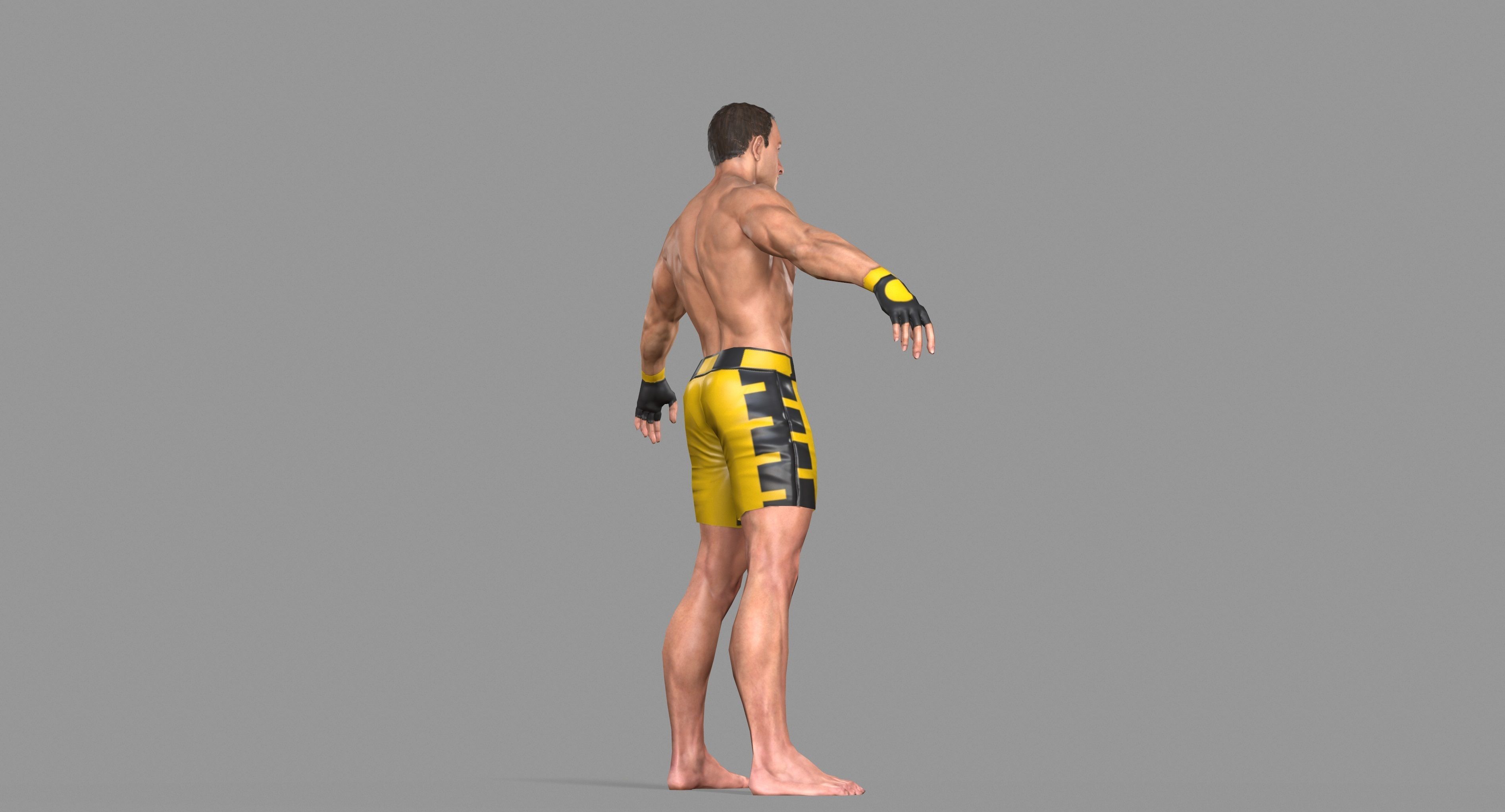 UFC Boxer Low-poly 3D model_37