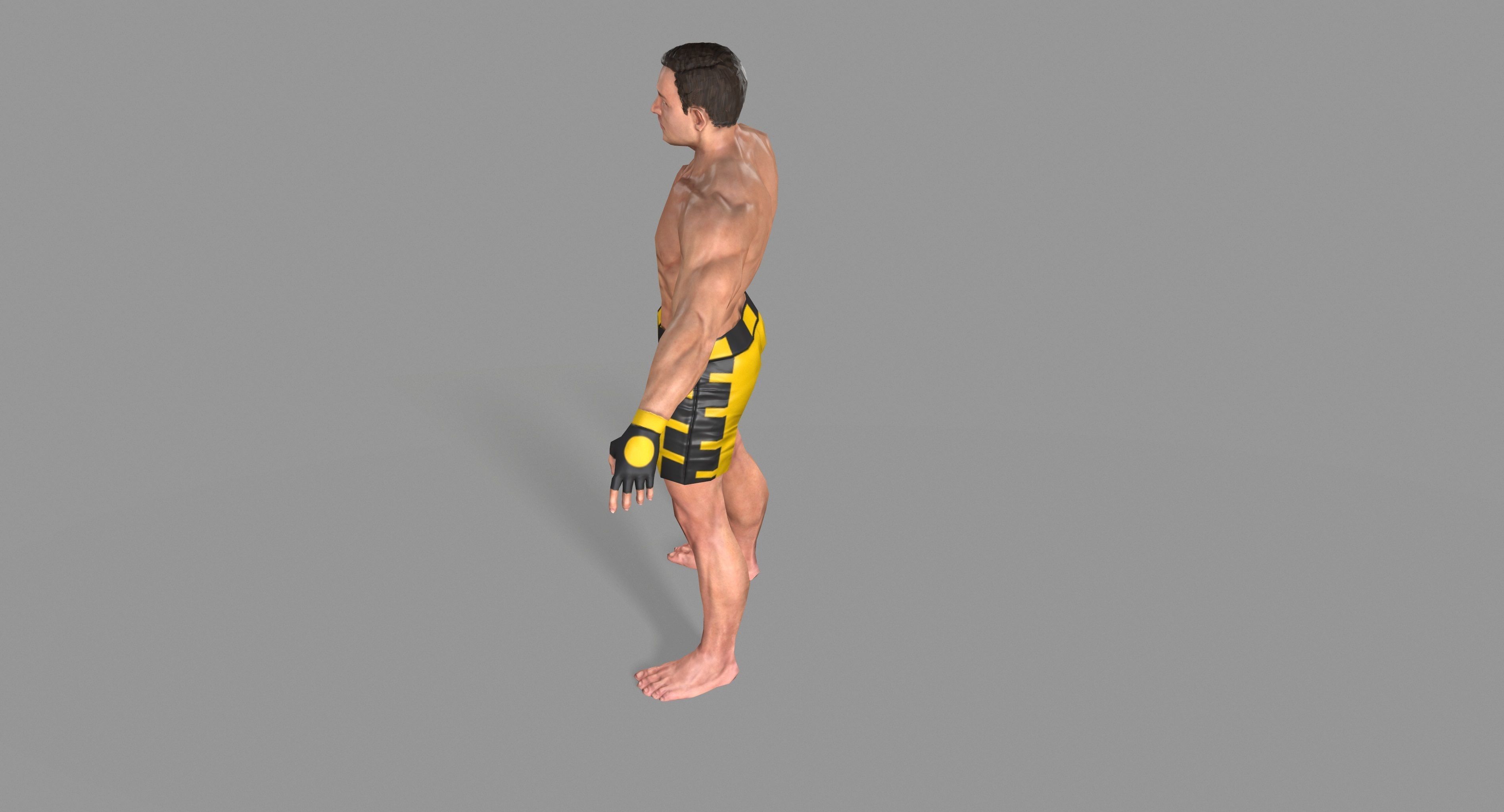 UFC Boxer Low-poly 3D model_27