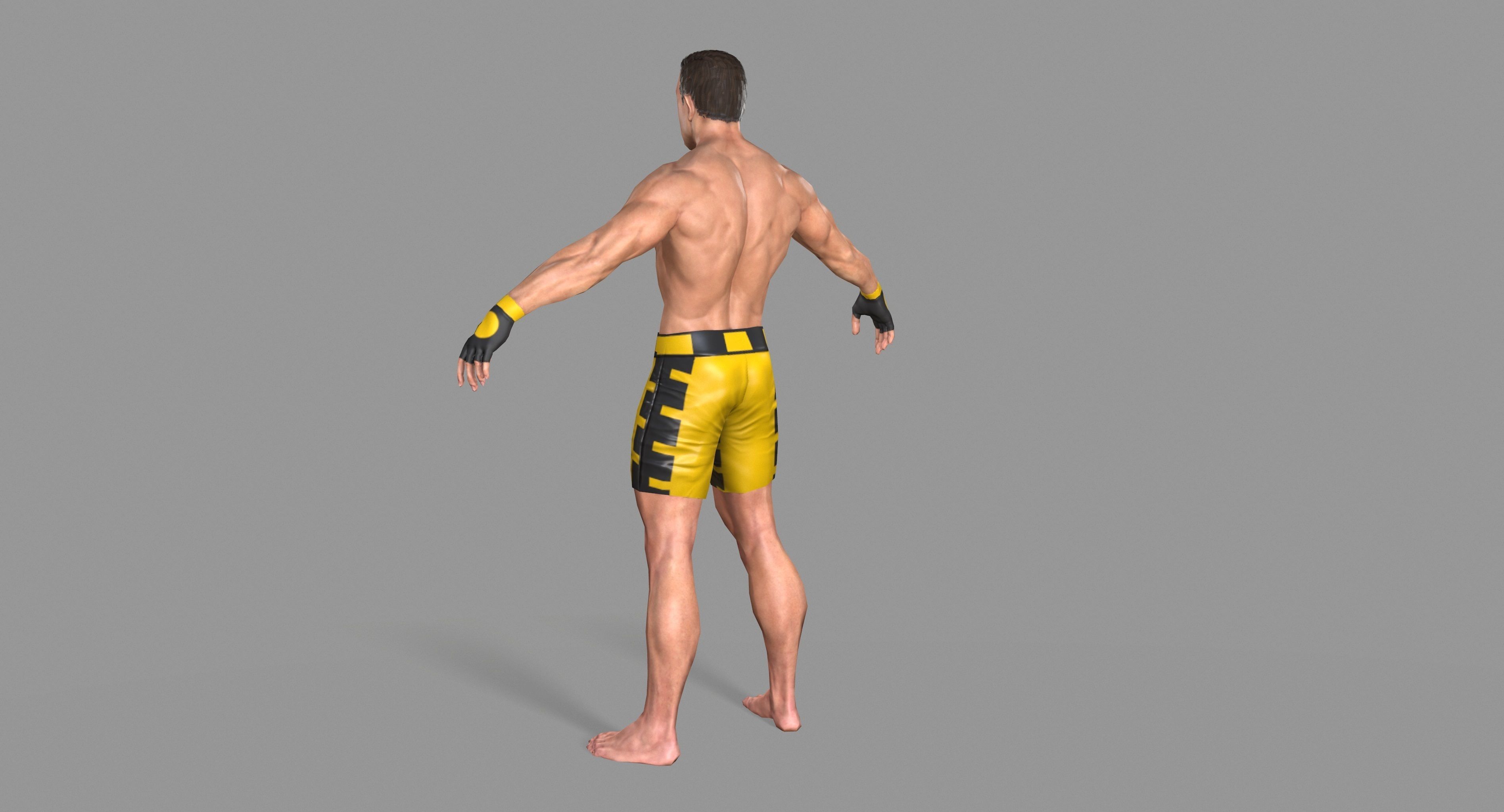 UFC Boxer Low-poly 3D model_10