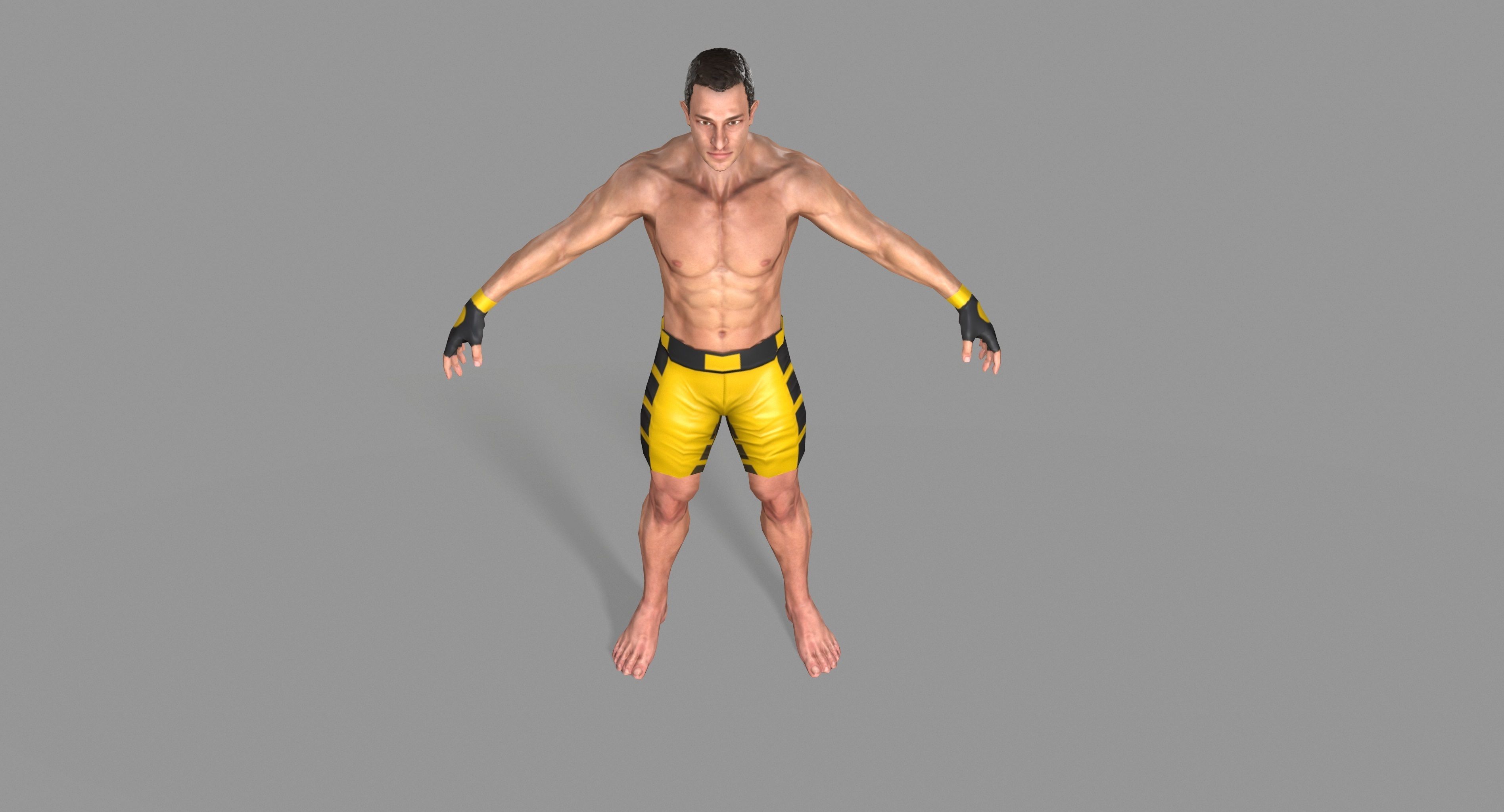 UFC Boxer Low-poly 3D model_17