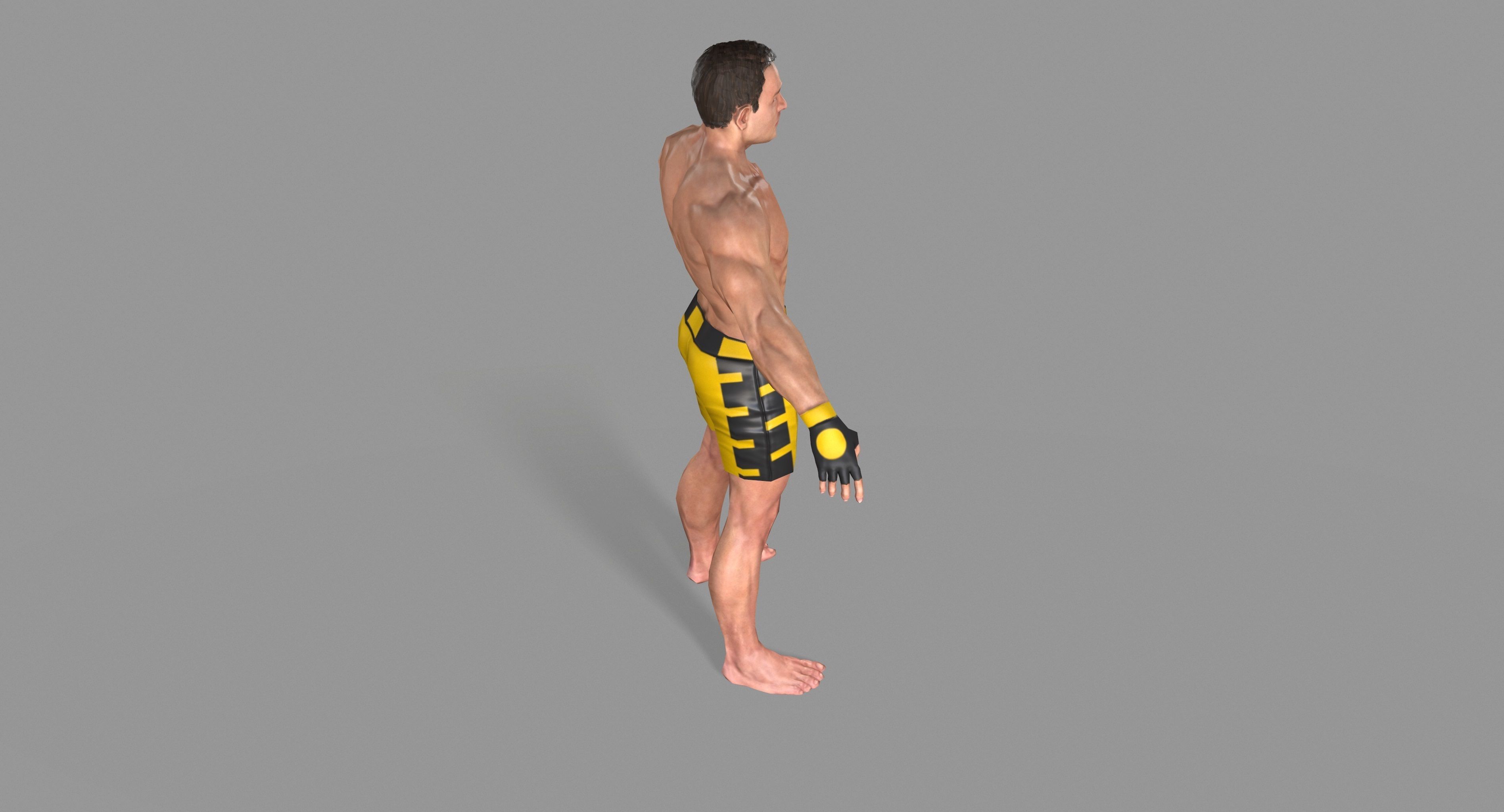 UFC Boxer Low-poly 3D model_21