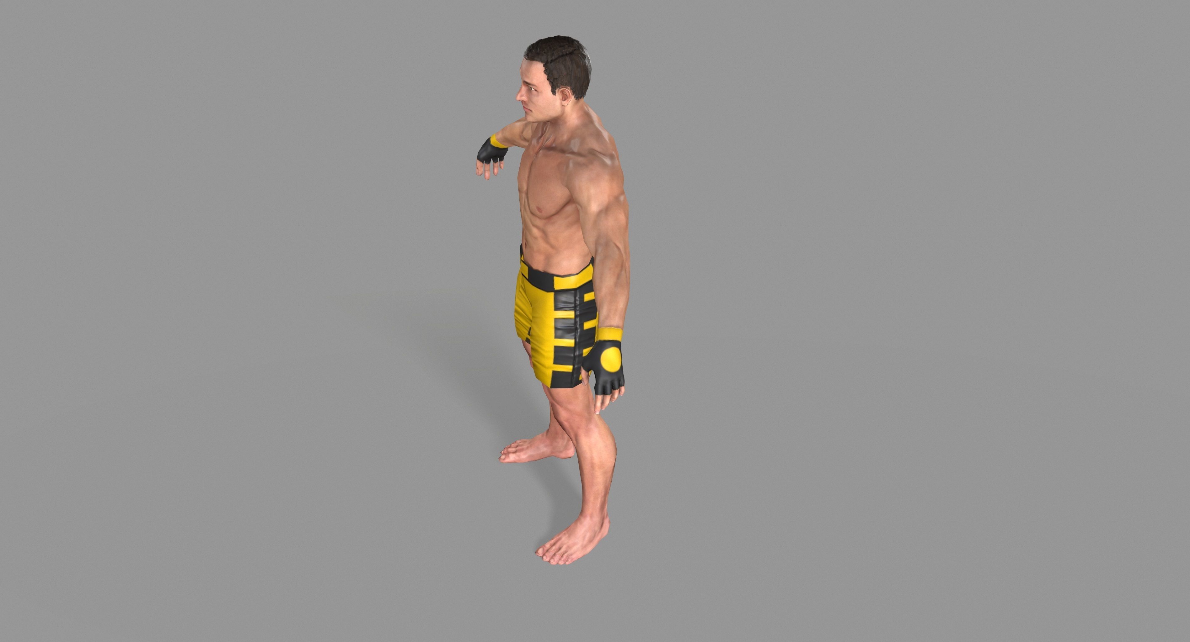 UFC Boxer Low-poly 3D model_28