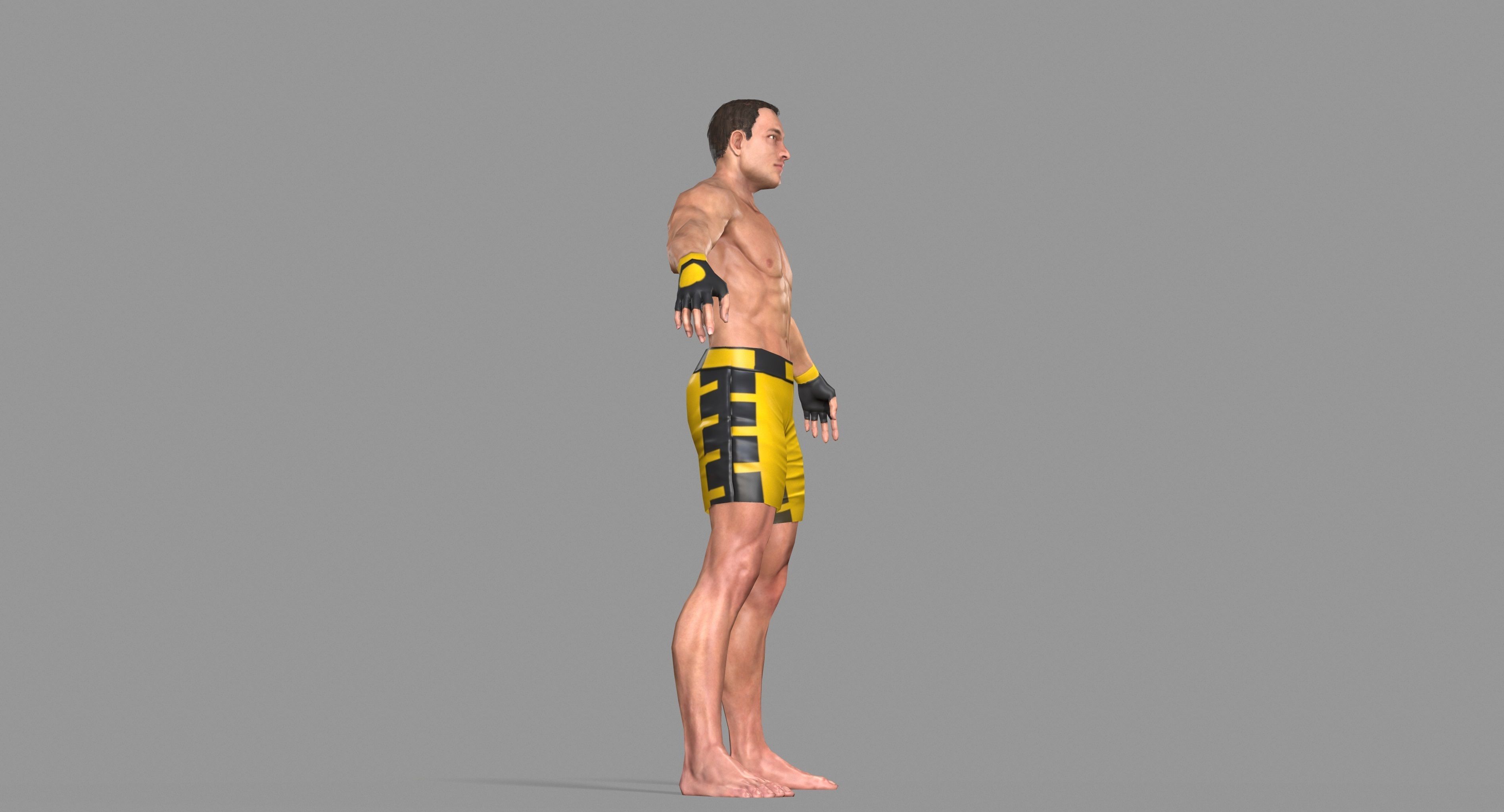UFC Boxer Low-poly 3D model_35