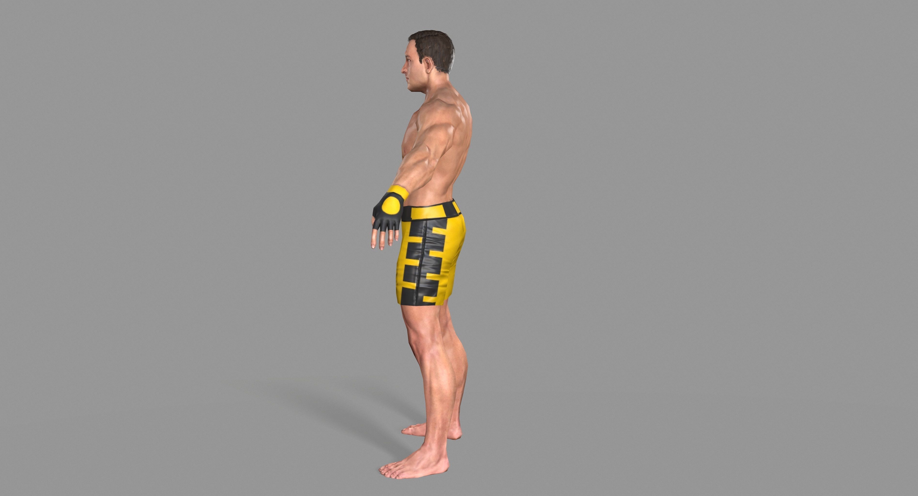 UFC Boxer Low-poly 3D model_12
