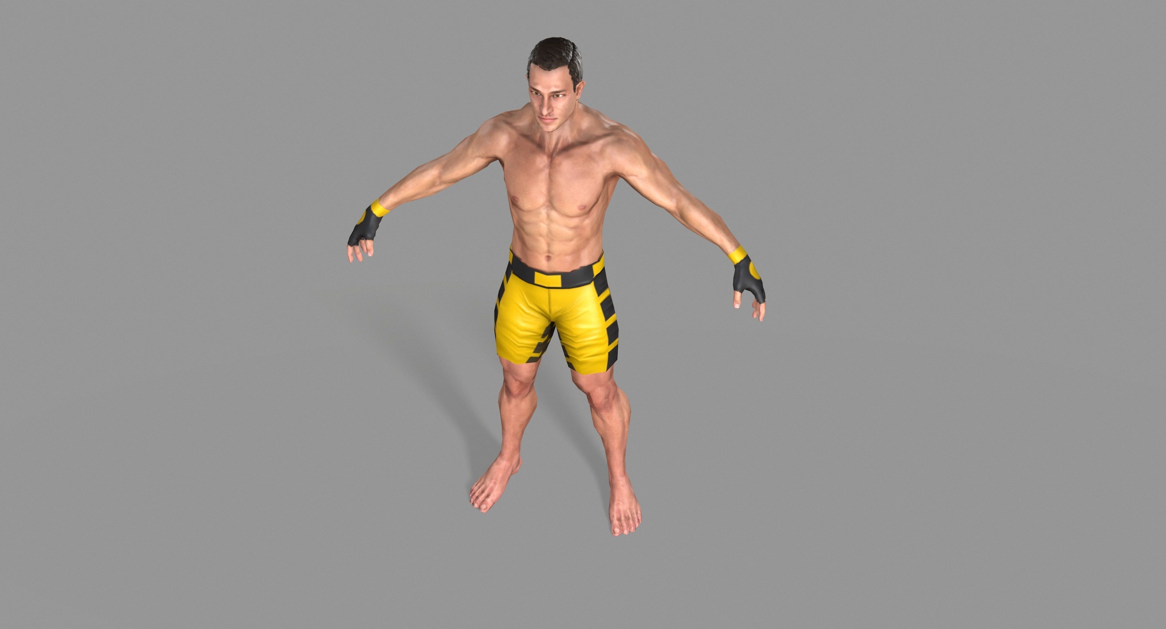 UFC Boxer Low-poly 3D model_30