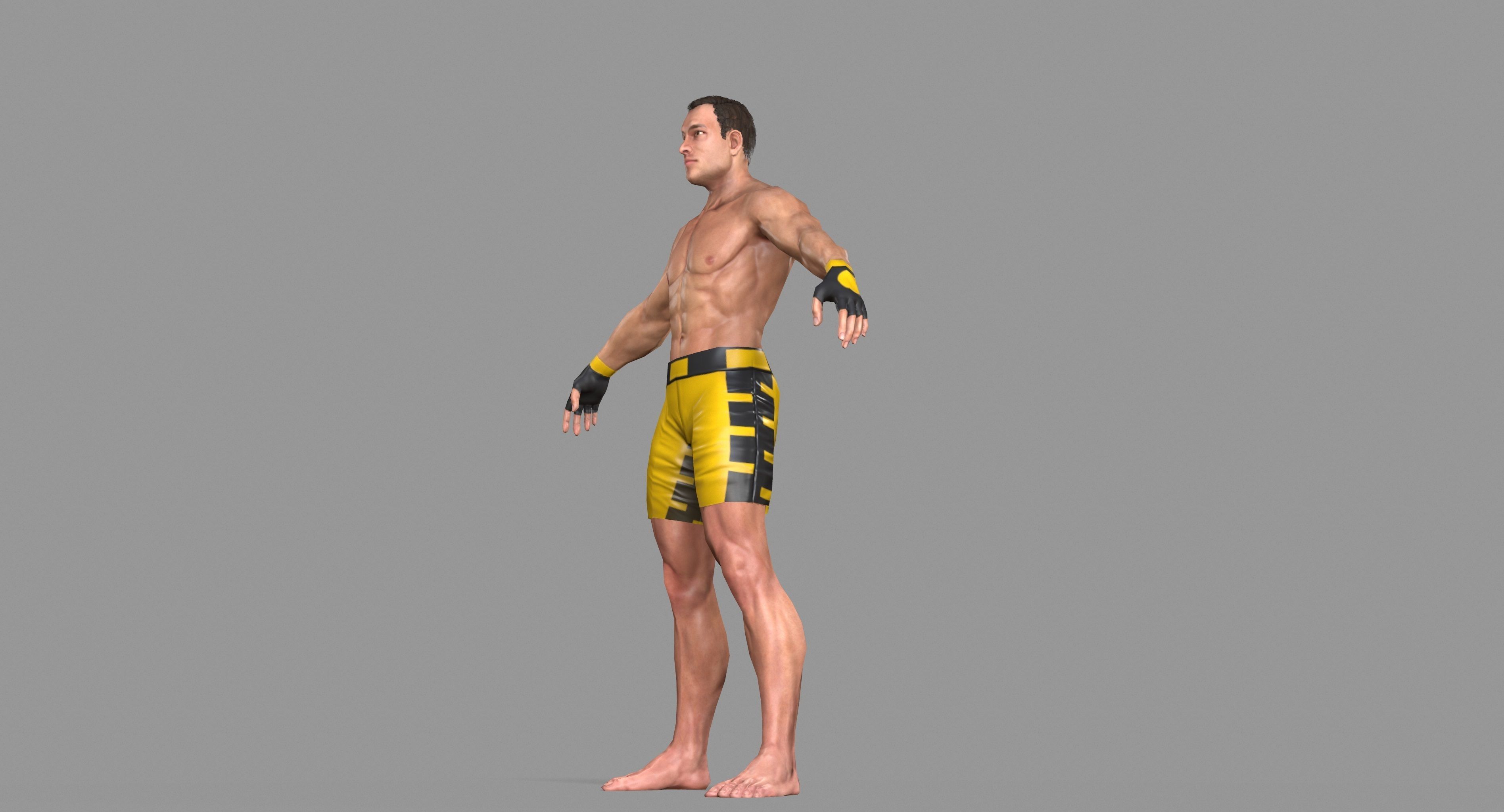 UFC Boxer Low-poly 3D model_45