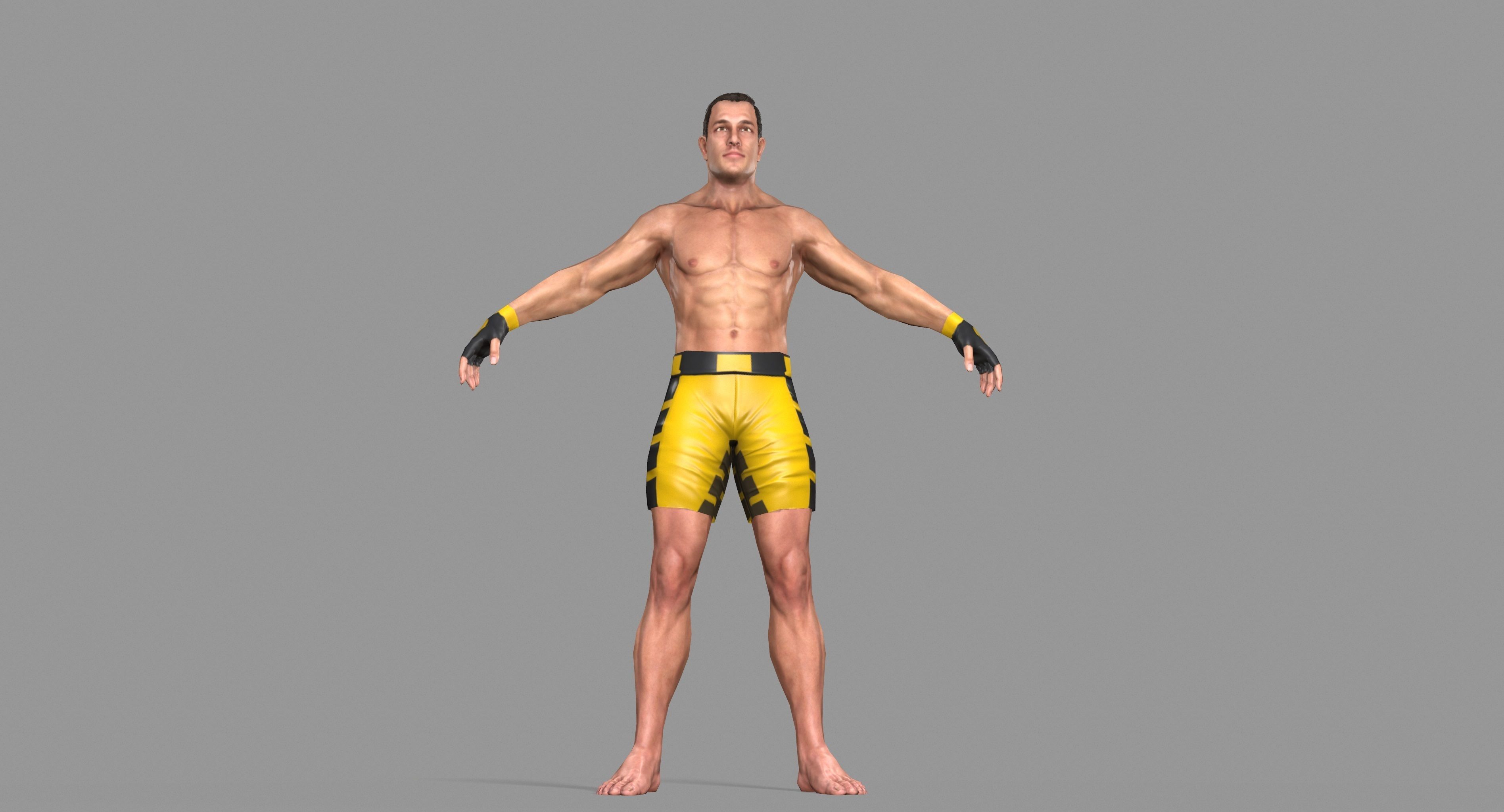 UFC Boxer Low-poly 3D model_47