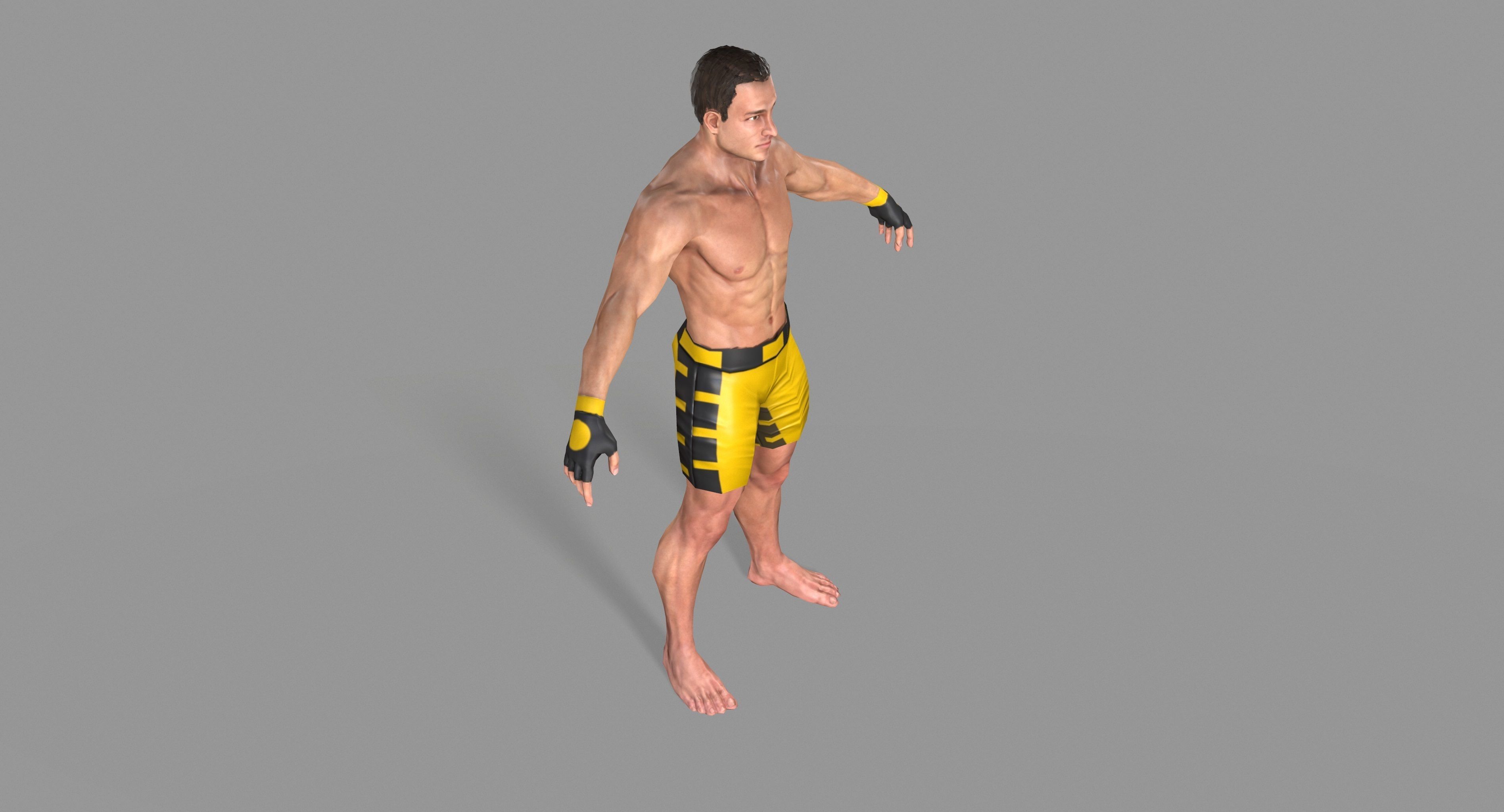 UFC Boxer Low-poly 3D model_19
