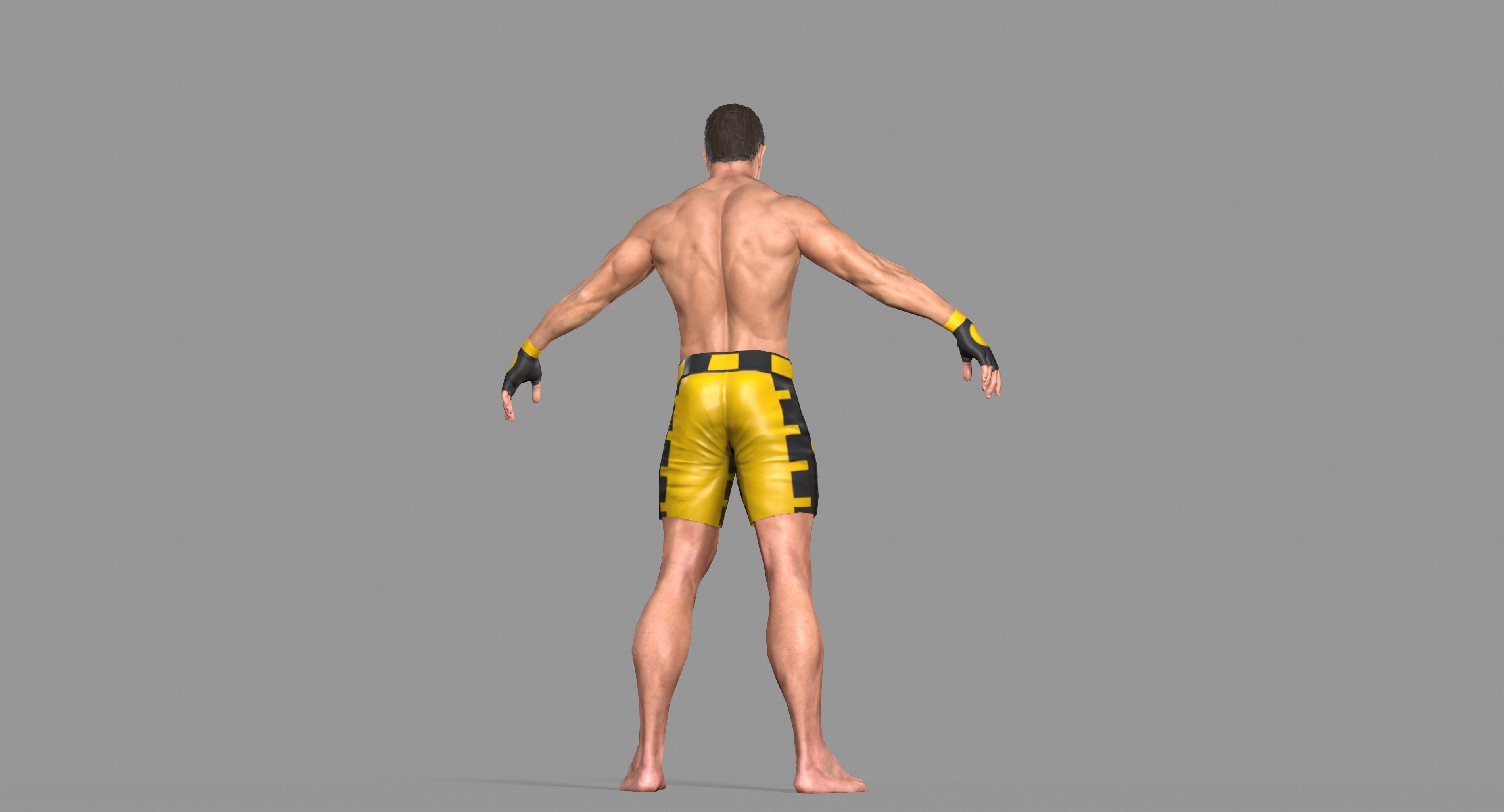 UFC Boxer Low-poly 3D model_39