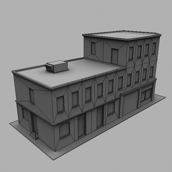 Shops Block 21 3D model_5