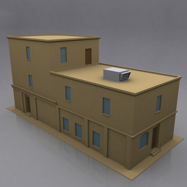 Shops Block 21 3D model_3