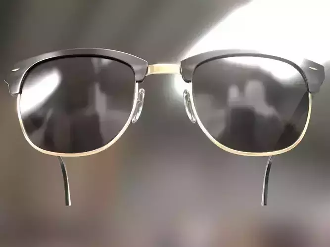 Rayban Clubmaster glasses 3d model