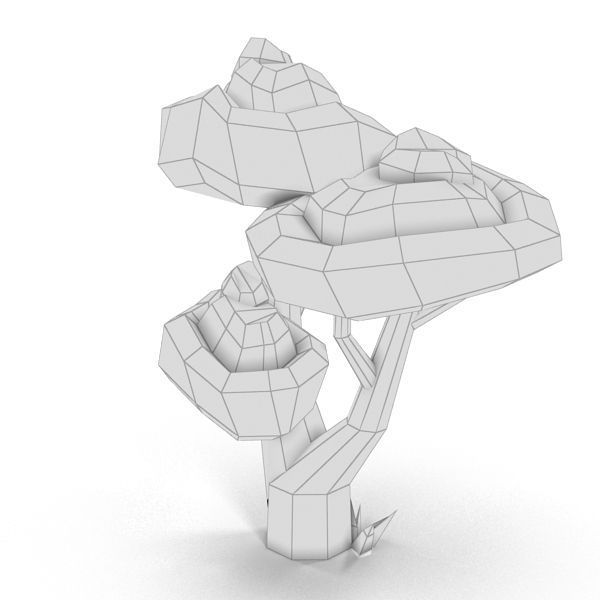 Cartoon Tree Low-poly 3D model_3