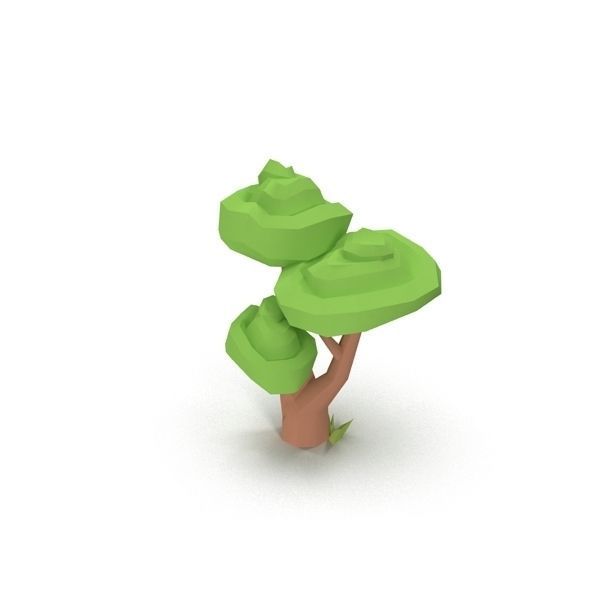 Cartoon Tree Low-poly 3D model_5