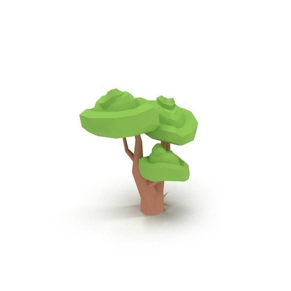 Cartoon Tree Low-poly 3D model_4