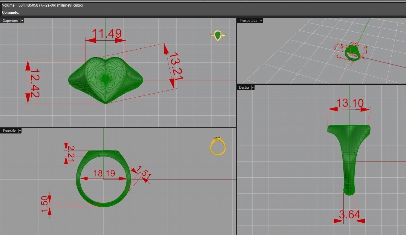 heart ring 3D print model_7