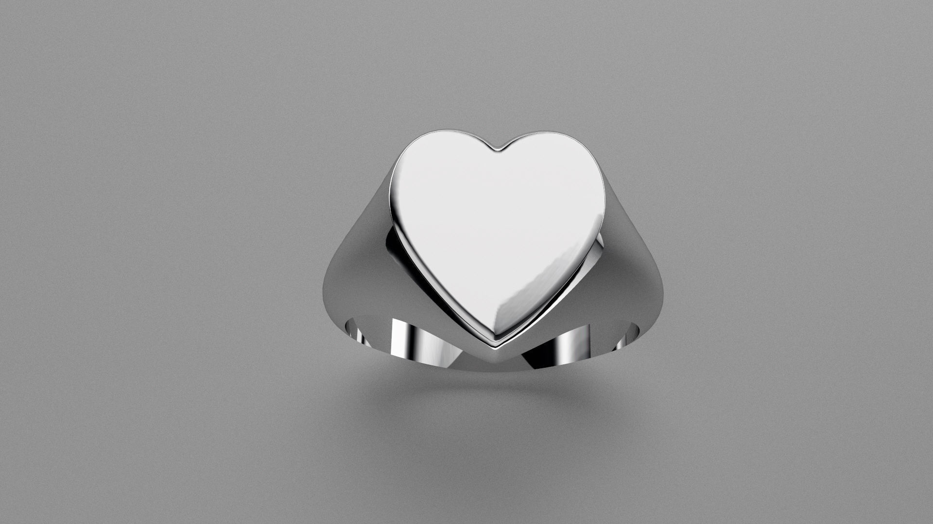 heart ring 3D print model_1