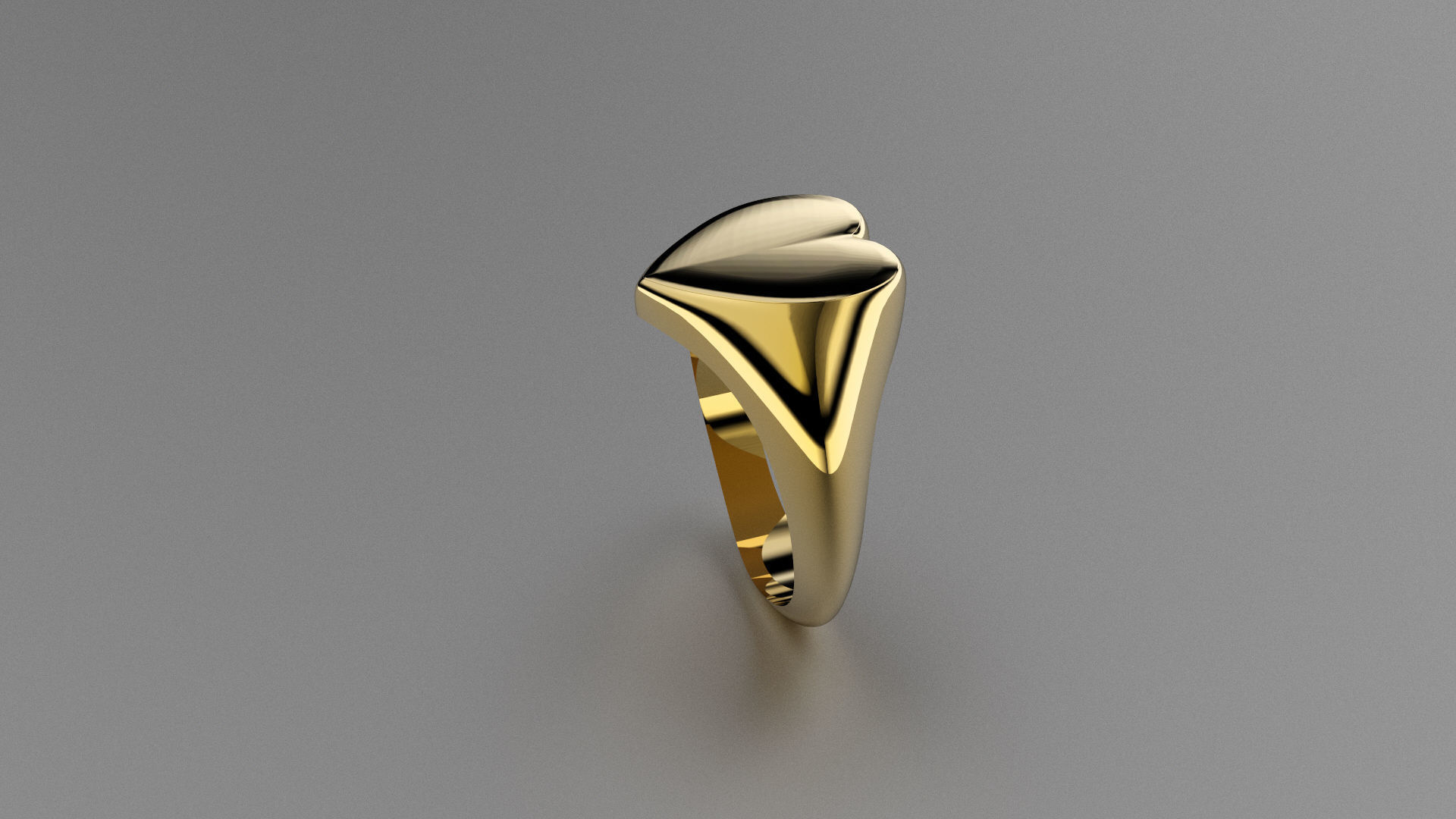 heart ring 3D print model_5