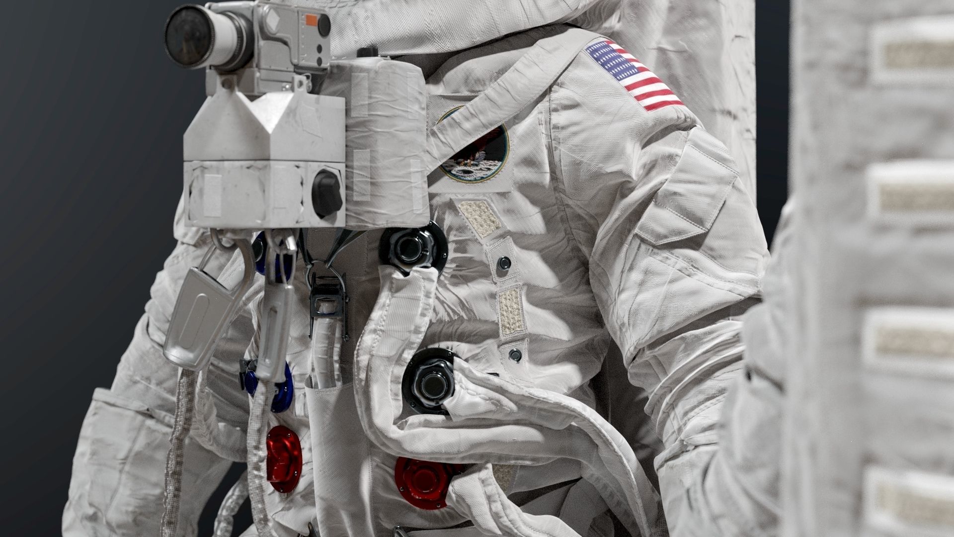 SPACESUIT Moon APOLLO 11 3D model_7