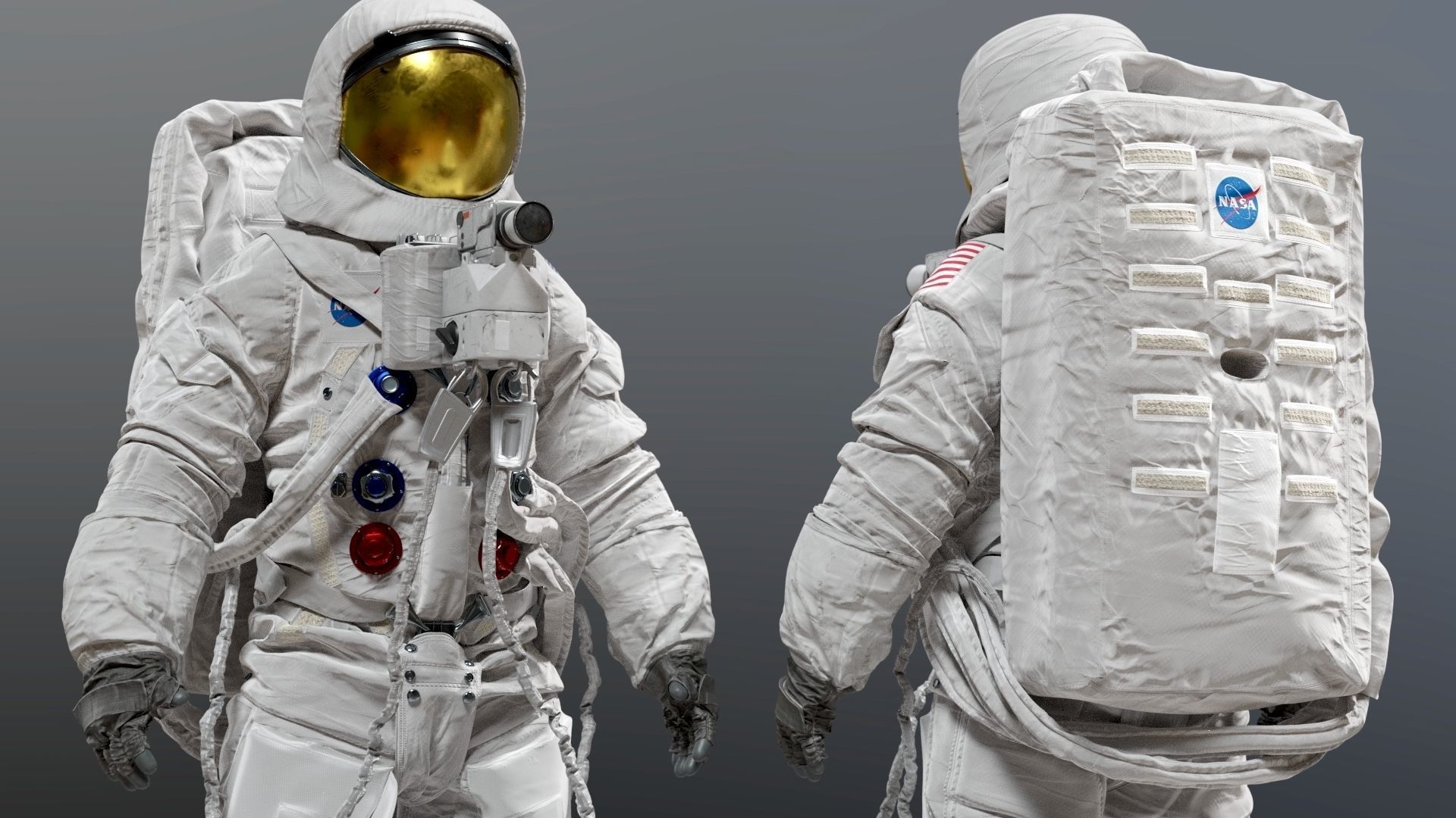 SPACESUIT Moon APOLLO 11 3D model_2