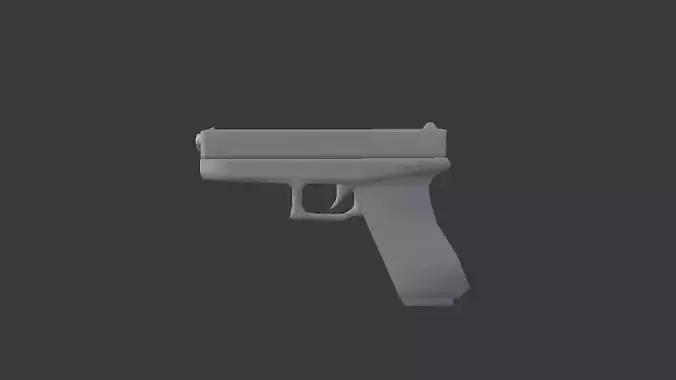 Low Poly Glock Pistol