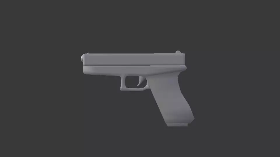 Low Poly Glock Pistol Free low-poly 3D model