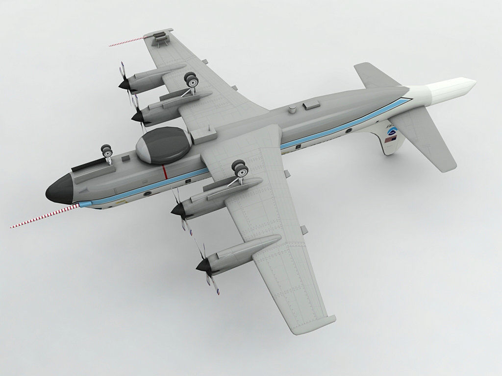 WP-3D Hurricane Hunter Low-poly 3D model_1