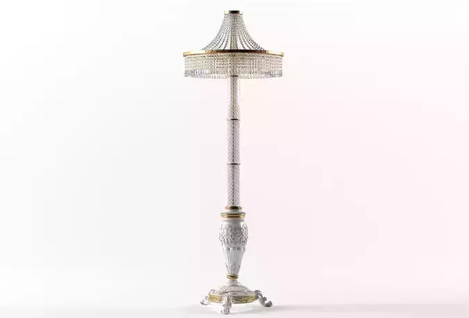 Crystal floor lamp in the classical style