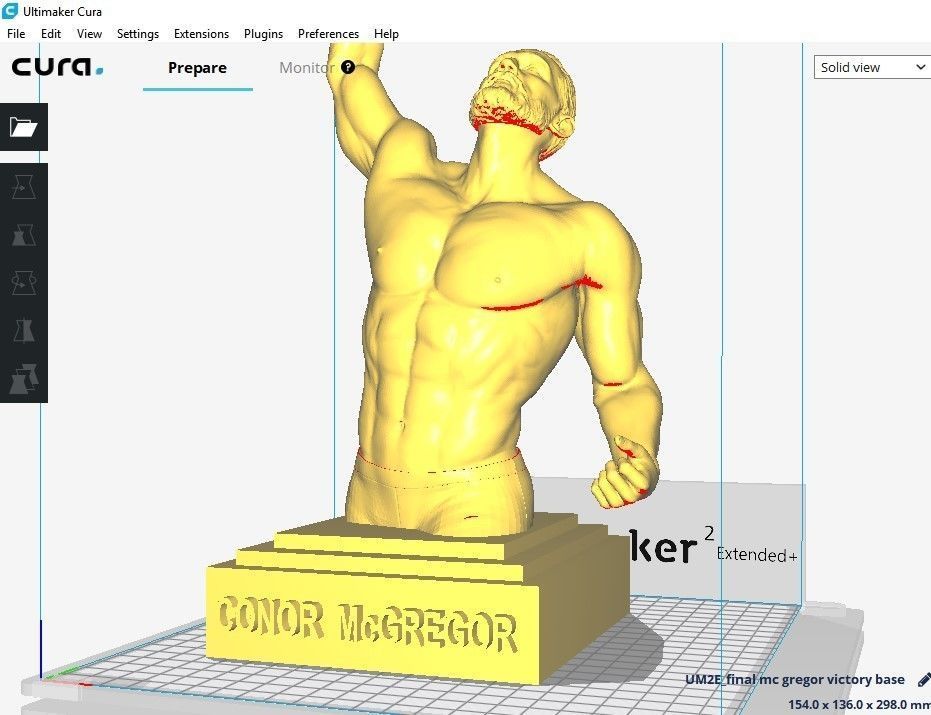 Conor McGregor Victory sculpture - 3D print ready 3D print model_12