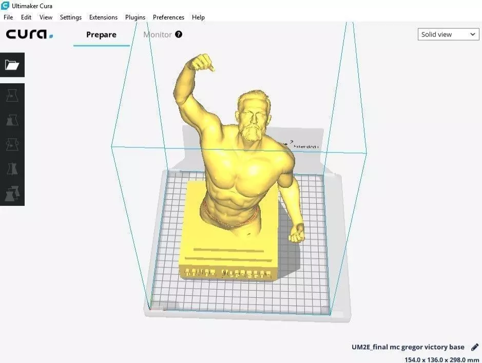 Conor McGregor Victory sculpture - 3D print ready 3D print model_0
