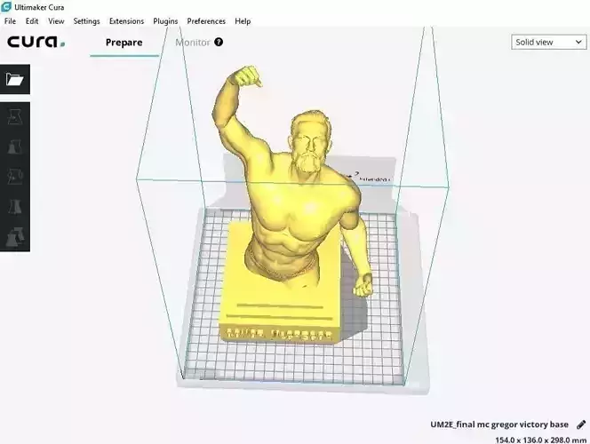 Conor McGregor Victory sculpture - 3D print ready 3D print model