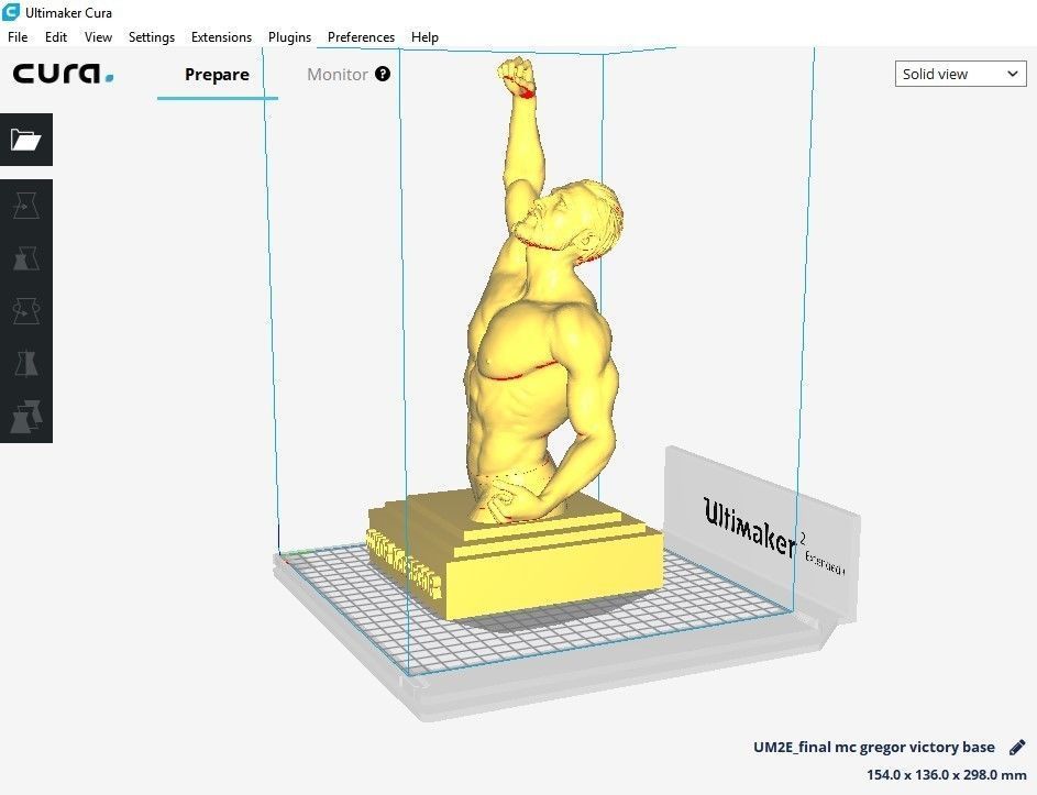 Conor McGregor Victory sculpture - 3D print ready 3D print model_10