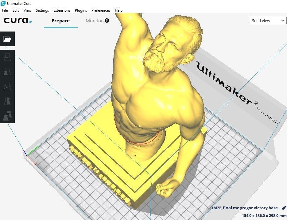 Conor McGregor Victory sculpture - 3D print ready 3D print model_11