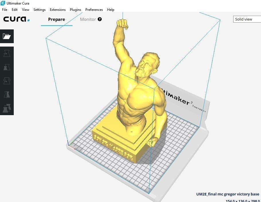 Conor McGregor Victory sculpture - 3D print ready 3D print model_2