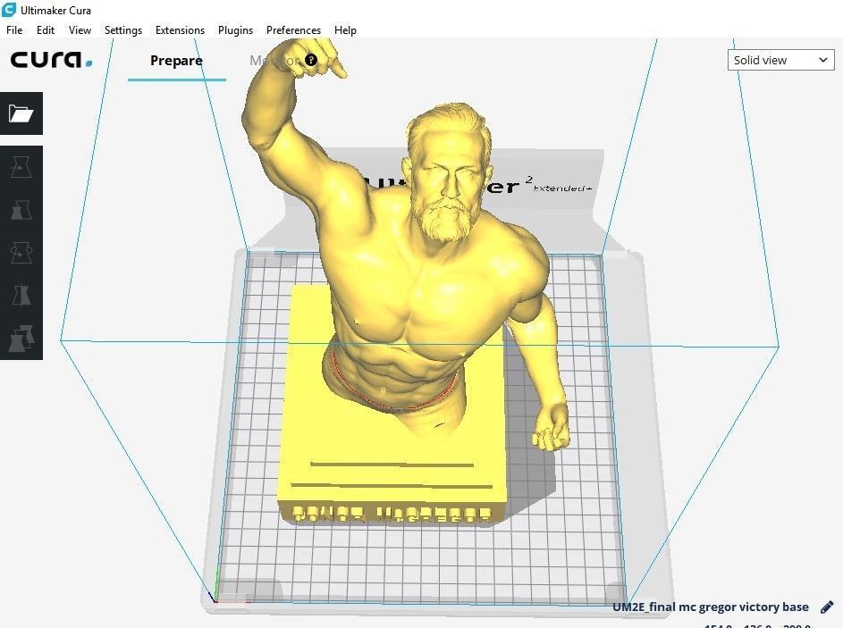 Conor McGregor Victory sculpture - 3D print ready 3D print model_6