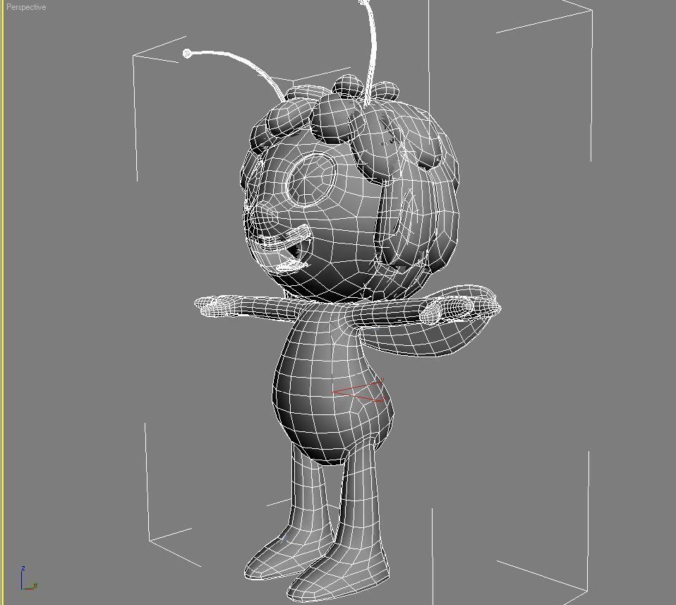 Maya the bee RIGGED Low-poly 3D model_7