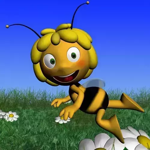 Maya the bee RIGGED Low-poly 3D model