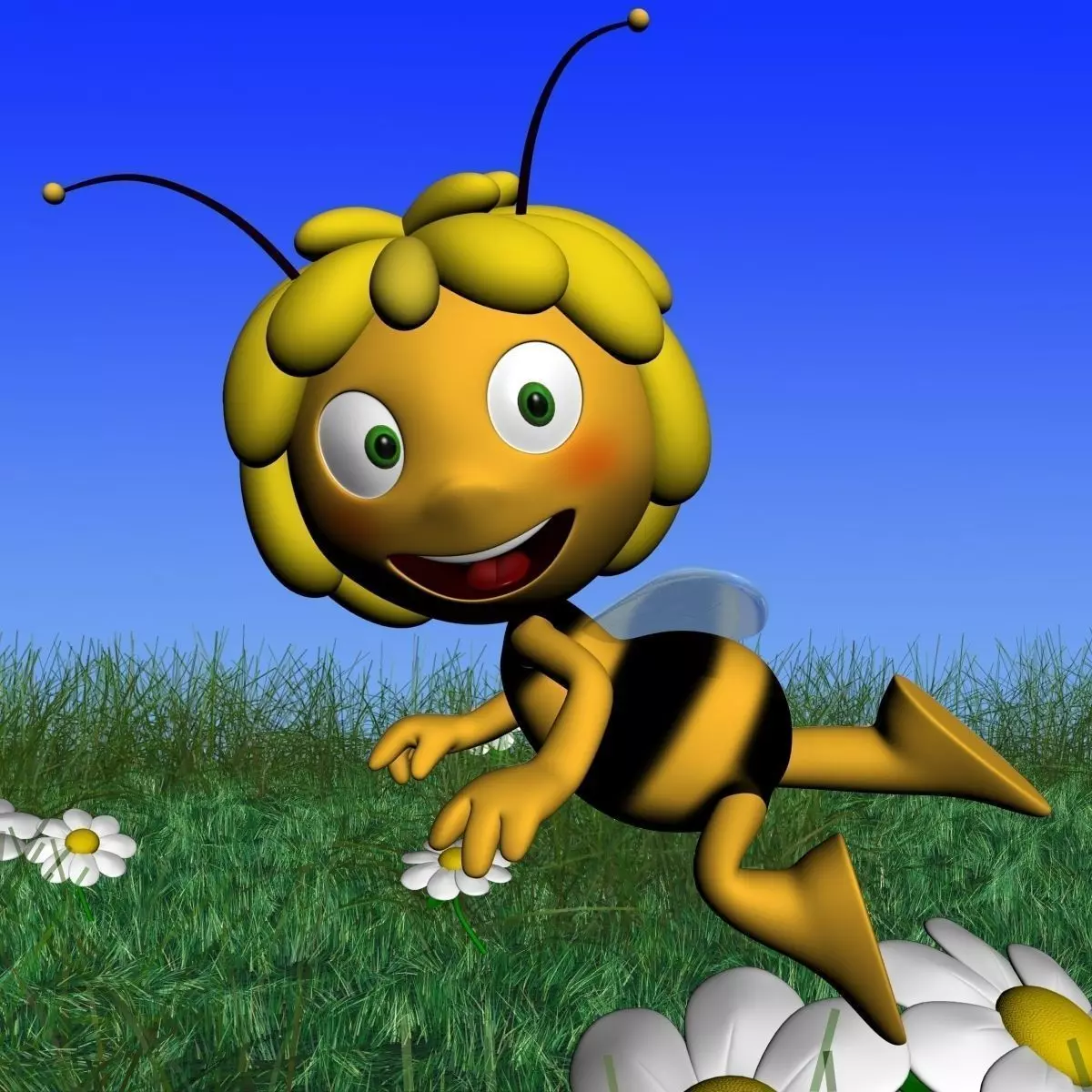 Maya the bee RIGGED Low-poly 3D model_0