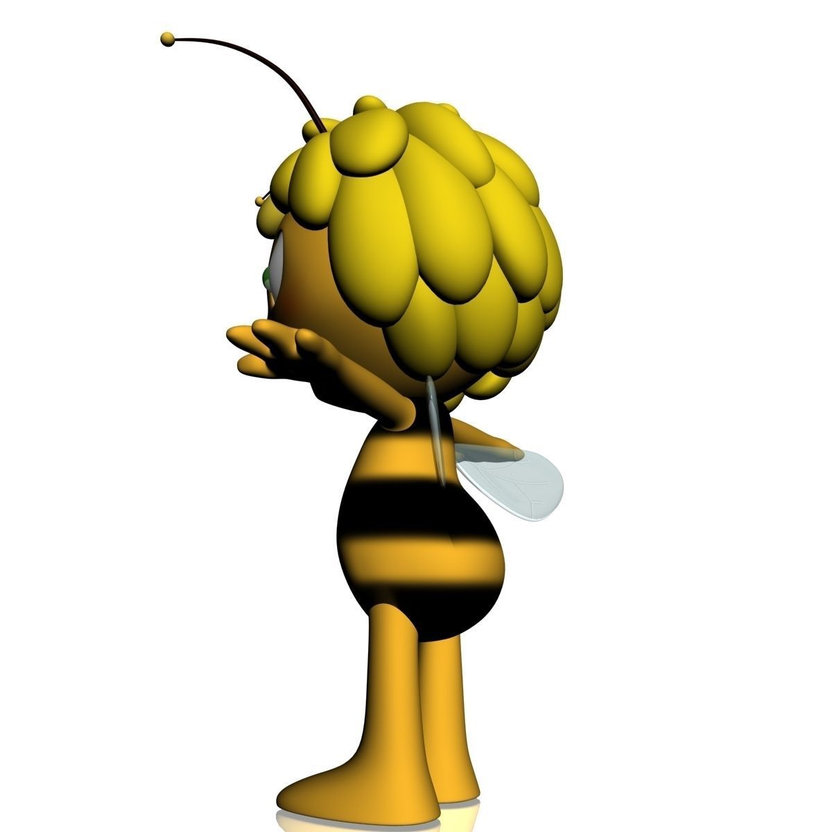 Maya the bee RIGGED Low-poly 3D model_3