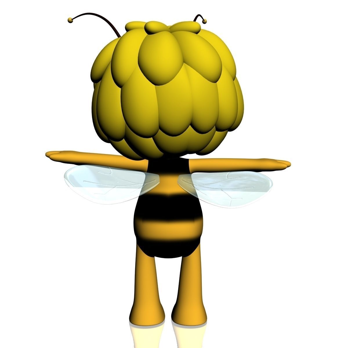 Maya the bee RIGGED Low-poly 3D model_4