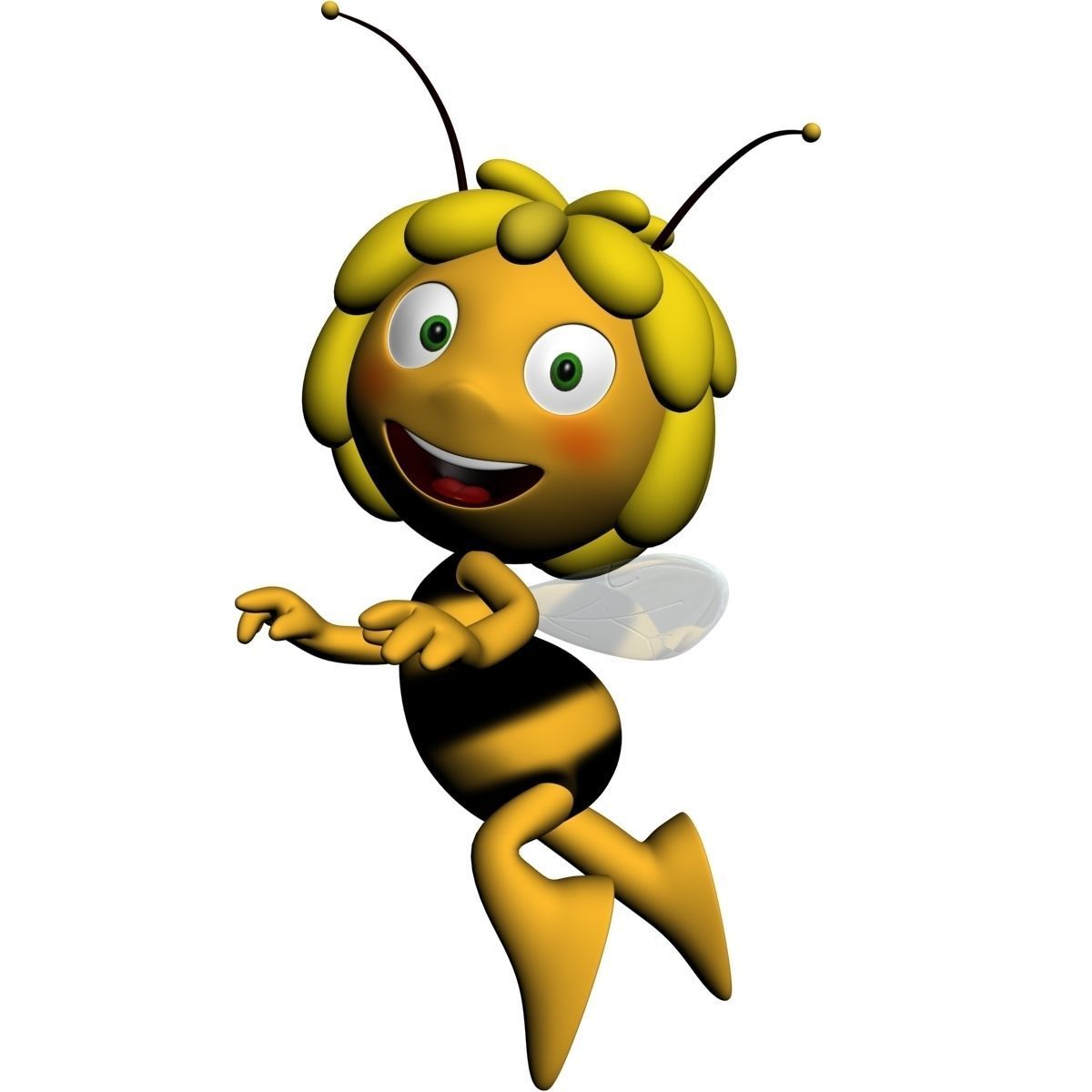 Maya the bee RIGGED Low-poly 3D model_1