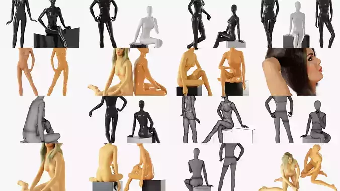 Abstract female and realistic mannequin collection 15 