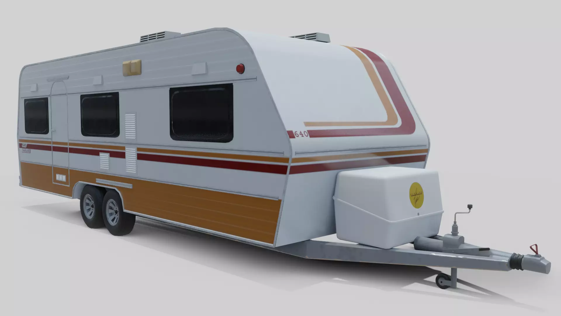 Karmann Guia Kc 640 Low-poly 3D model