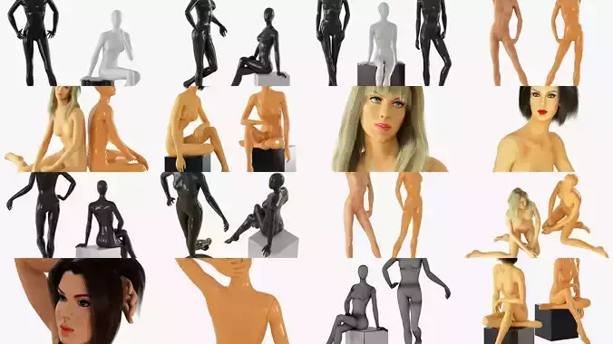  Abstract female and realistic mannequin collection 13 