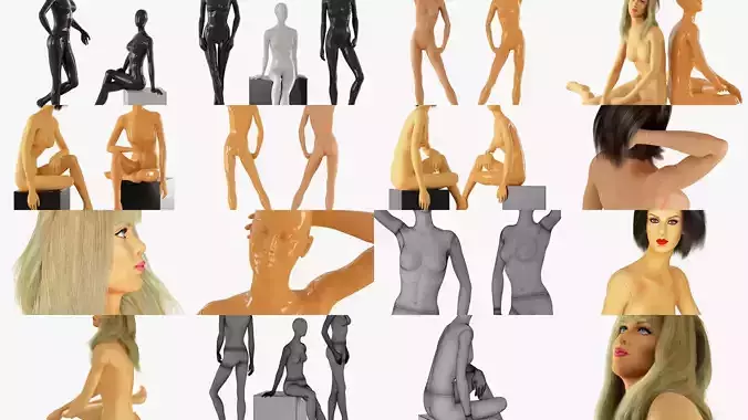 Abstract female and realistic mannequin collection 11 
