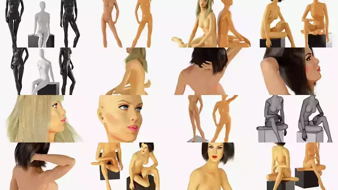 Abstract female and realistic mannequin collection 09 