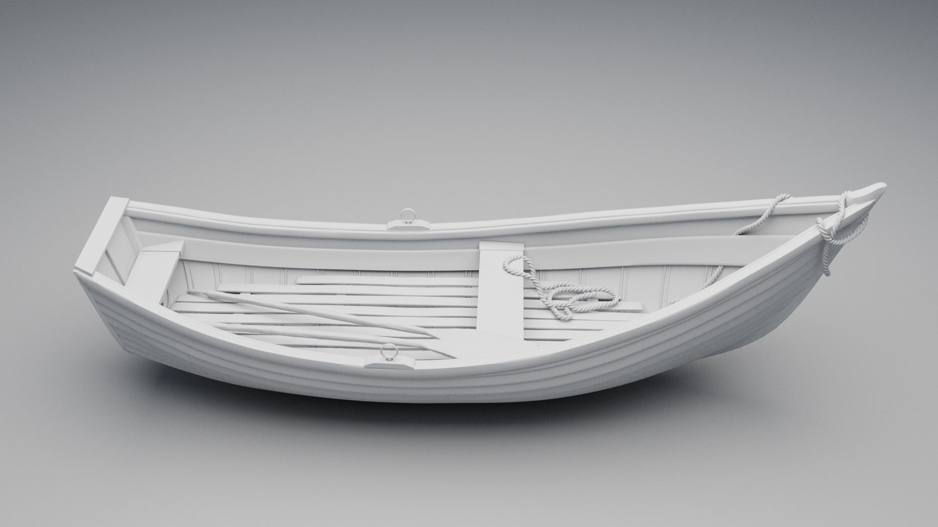 Wooden Boat 3D model_1