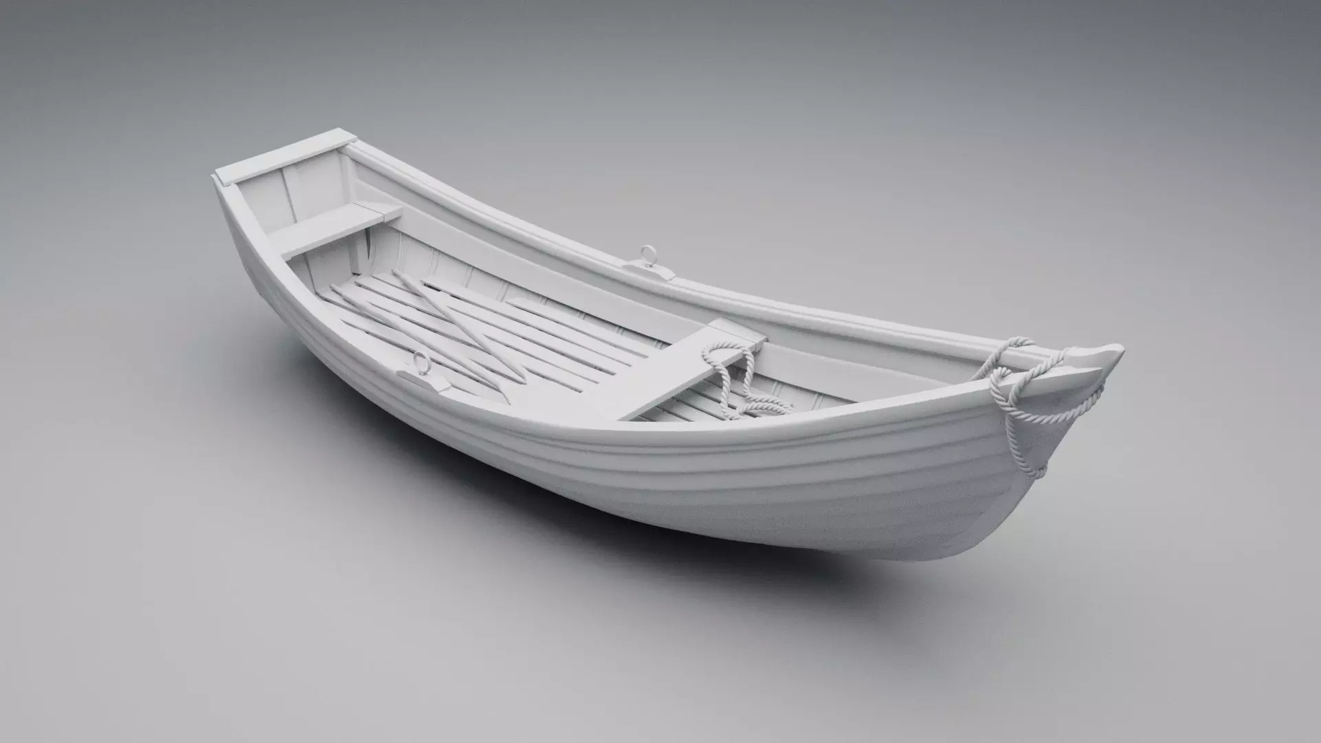 Wooden Boat 3D model_0