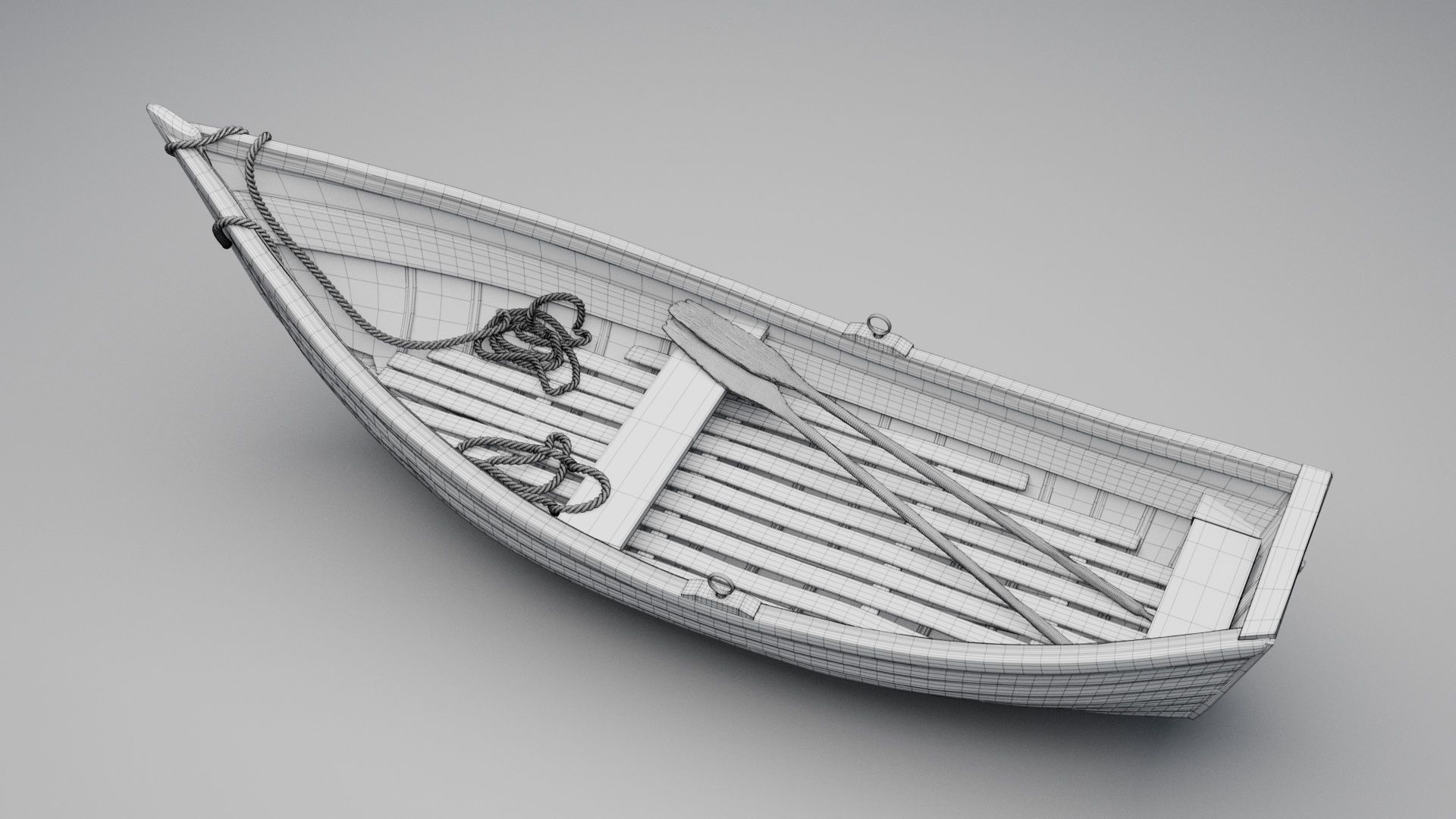 Wooden Boat 3D model_13