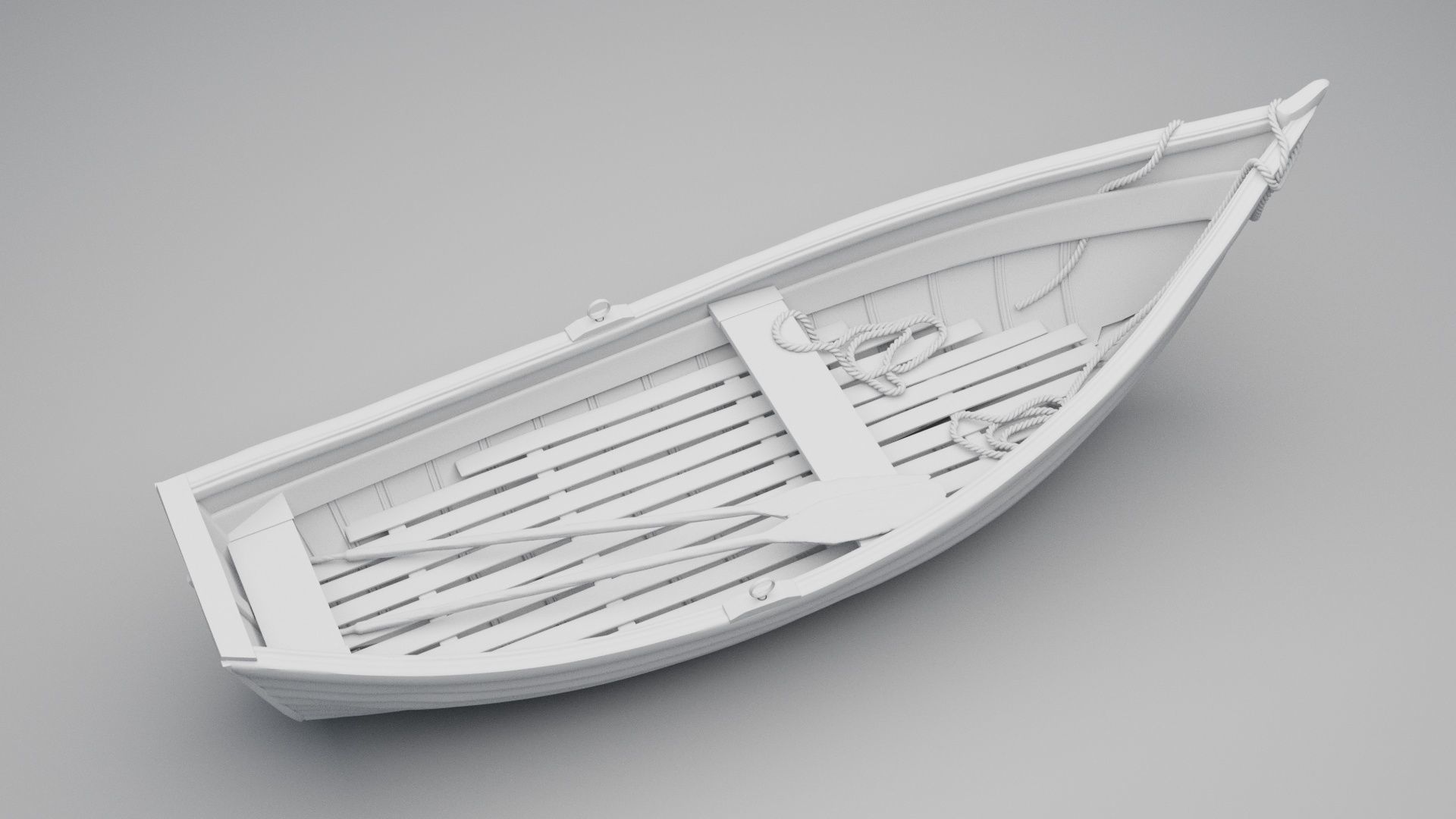 Wooden Boat 3D model_2